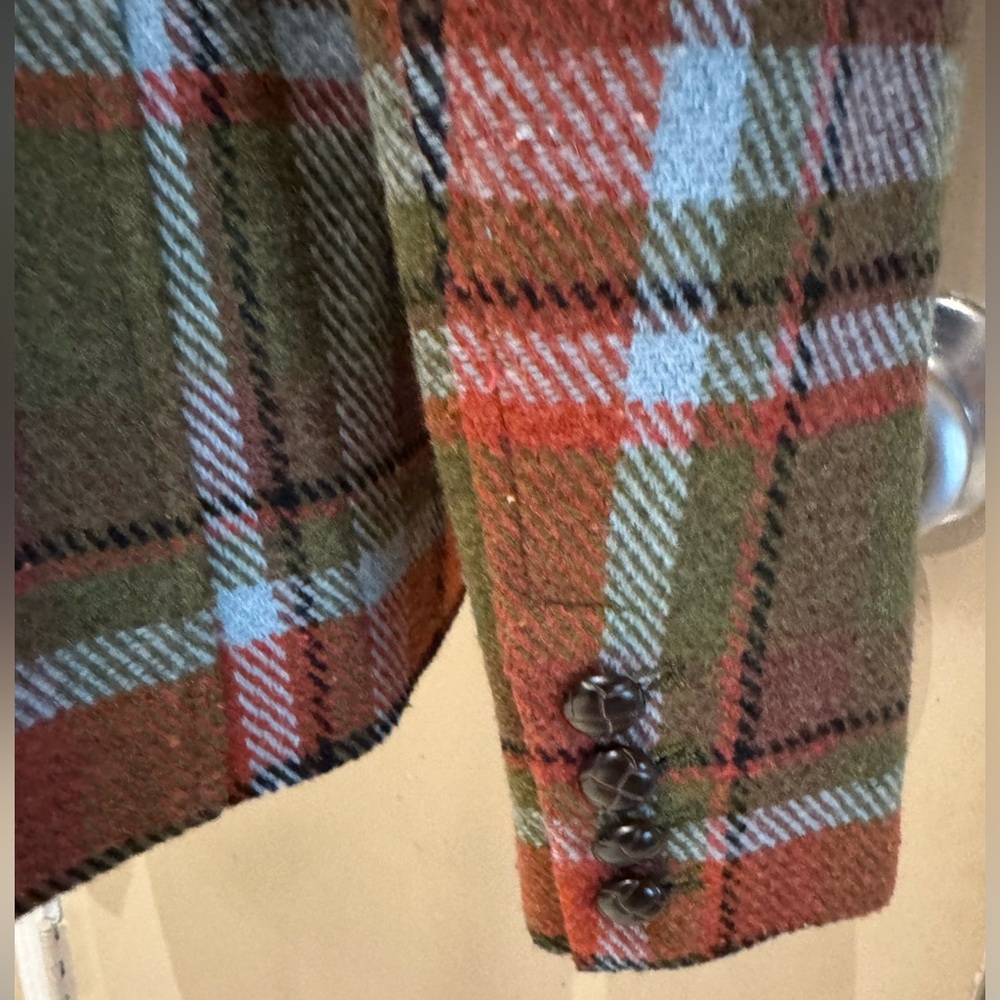 Sam Edelman Women's Imogen Mixed-Plaid Double-Breasted Blazer Small - Picture 10 of 14